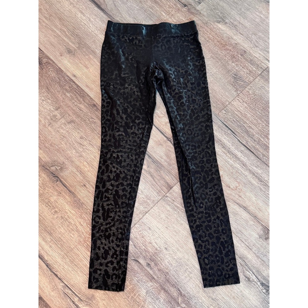 Express women's leopard‎ print black legging size extra small